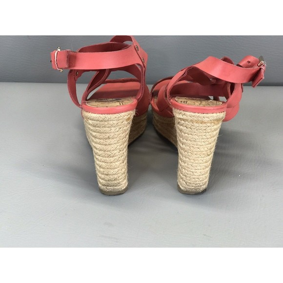 Guess Ethela Coral Pink Sandal Women’s Size 7 Wedge - Picture 3 of 10